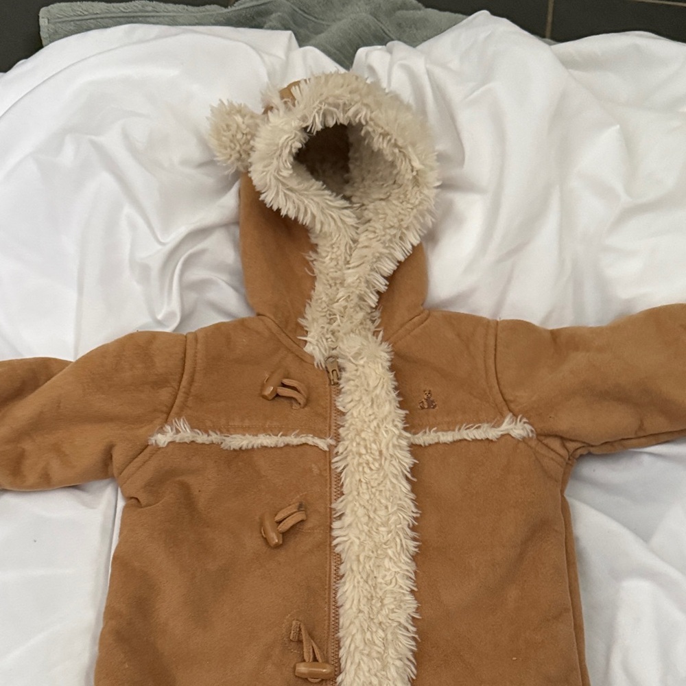 GAP Baby Bunting with Faux Fur Trim